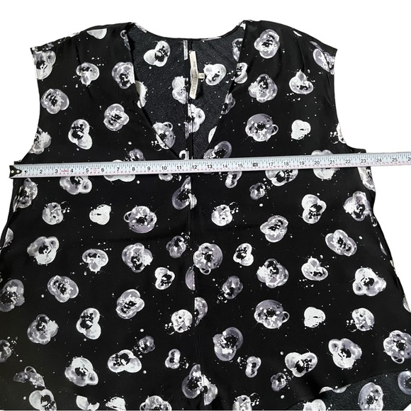 RACHEL RACHEL ROY BLACK AND WHITE PRINTED TRAPEZE TOP L - Picture 5 of 8